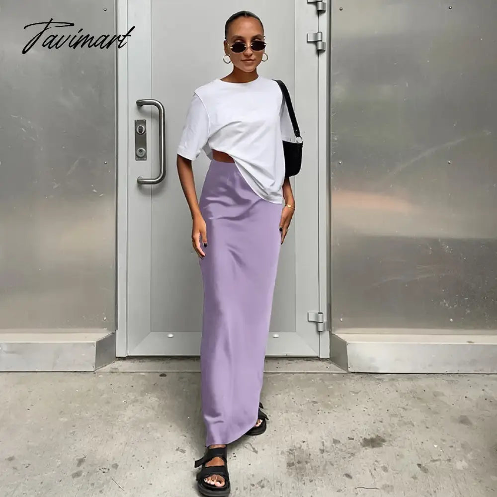 summer long satin skirt women zipper clourse maxi skirt streetwear slim fit skirt sexy women skirt party Y2k skirt