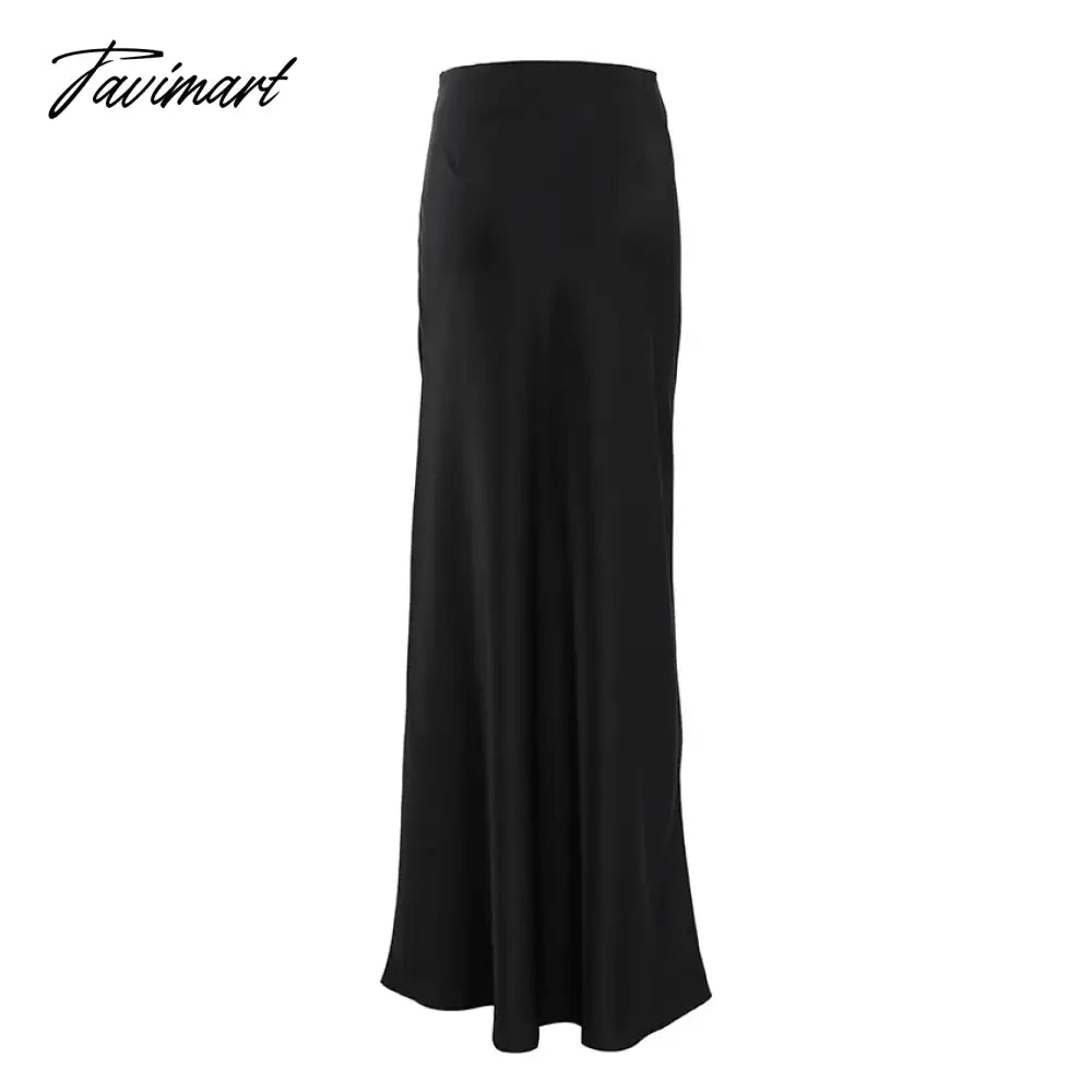 summer long satin skirt women zipper clourse maxi skirt streetwear slim fit skirt sexy women skirt party Y2k skirt