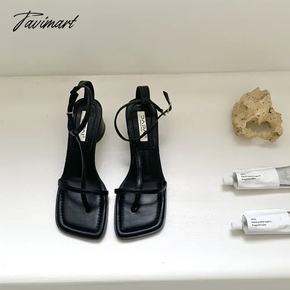 Summer Low Heel Ankle Strap Sandals New Narrow Band Gladiator Sandal Ladies Outdoor Casual Buckle Sandalias Mujer