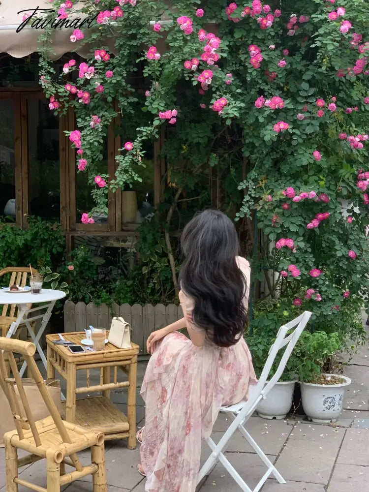 Summer New Women Fashion Elegant Print Midi Dresses Female Casual A-Line Holiday Party Vestdios Clothes