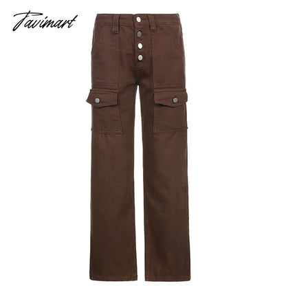 Summer Retro Low Waist Jeans Solid Color Ladies Harajuku Joker Everyday Street Dress Fashion Casual Pants with Flip Pockets