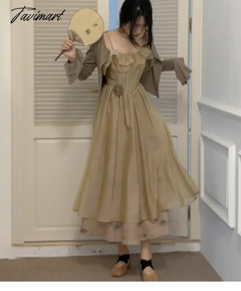 Summer Ruffles Stap Dress Elastic Waist Long Mini Dress vestido festa luxo abendkleider robes de cocktail femmes evening dress