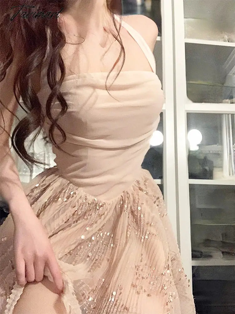 Summer Sexy Strap Short Party Dress Women Solid Slim Y2k Mini Dress Elegant Korean Fashion Sleeveless Dress Office Lady