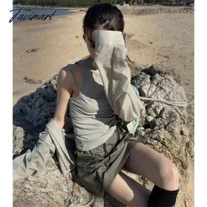 Summer Vintage Korean Retro High Street Side Pocket Zipper Drawstring Low Waist MINI Skirt Streetwear Fashion Skirt
