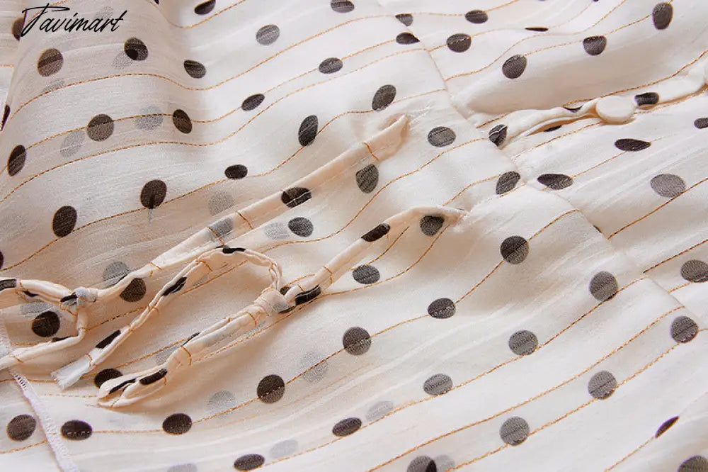 Summer Vintage Women Maxi Ruffle Dress Long Sleeve Cake Dress Polka Dot Print Sexy Maxi Tunic Beach Dress Vocation