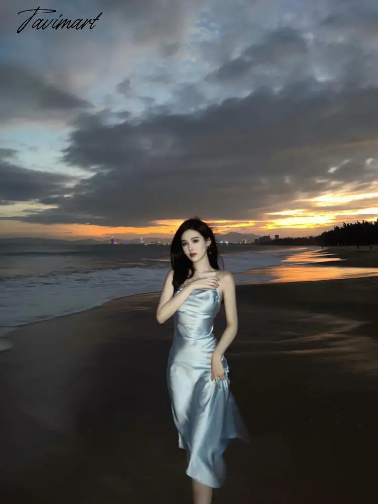 Summer Women Fashion Elegant Evening Party Midi Dress Female Fashion Prom Vestidos Lady Holiday Beach Clothes