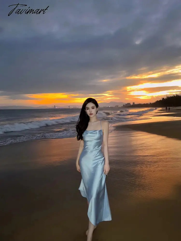 Summer Women Fashion Elegant Evening Party Midi Dress Female Fashion Prom Vestidos Lady Holiday Beach Clothes