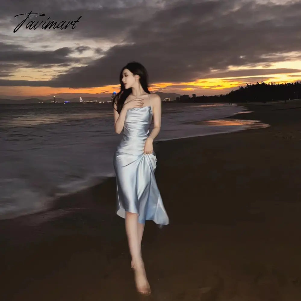 Summer Women Fashion Elegant Evening Party Midi Dress Female Fashion Prom Vestidos Lady Holiday Beach Clothes
