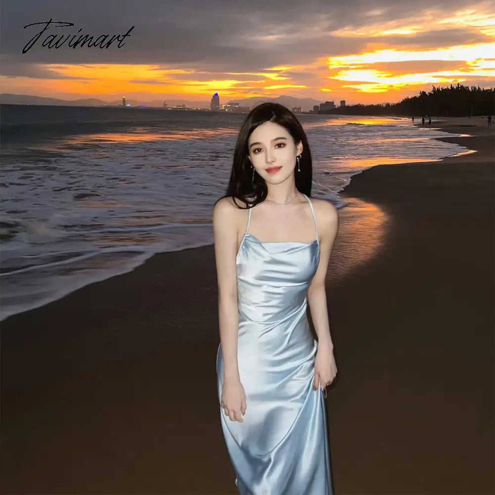 Summer Women Fashion Elegant Evening Party Midi Dress Female Fashion Prom Vestidos Lady Holiday Beach Clothes
