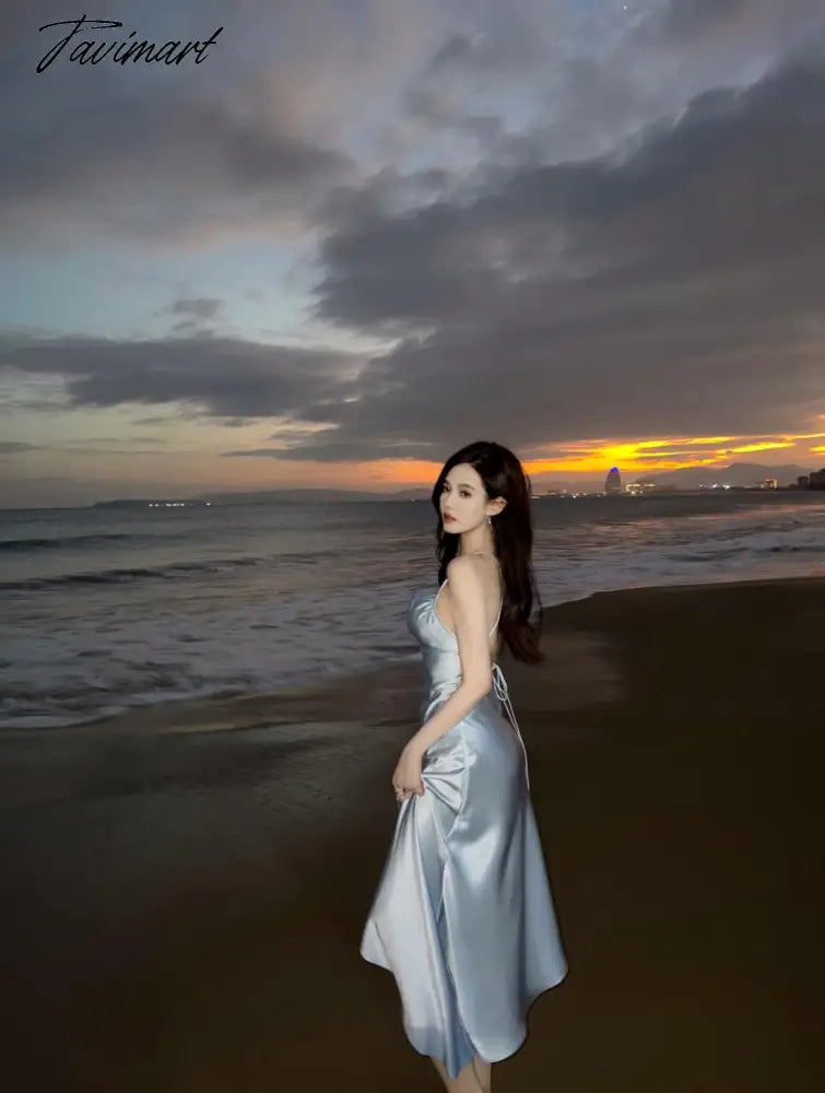 Summer Women Fashion Elegant Evening Party Midi Dress Female Fashion Prom Vestidos Lady Holiday Beach Clothes