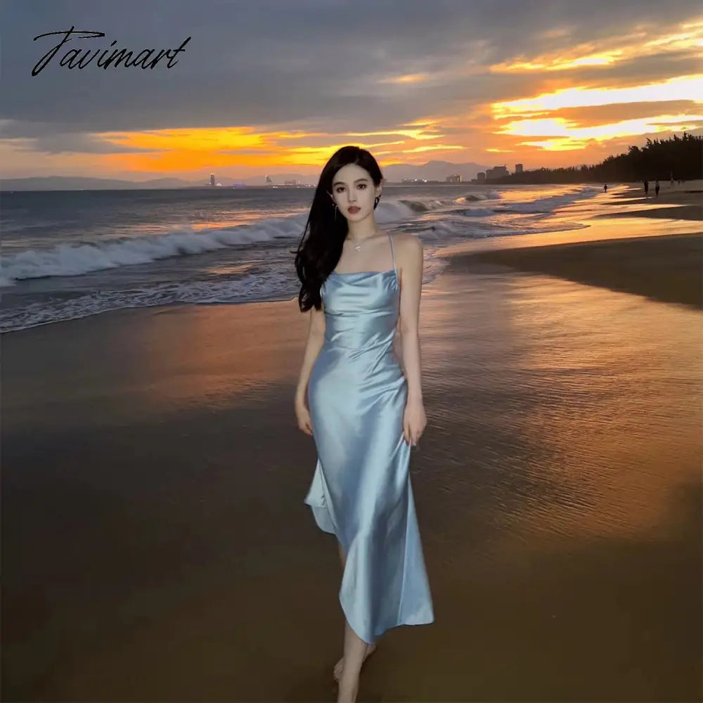Summer Women Fashion Elegant Evening Party Midi Dress Female Fashion Prom Vestidos Lady Holiday Beach Clothes
