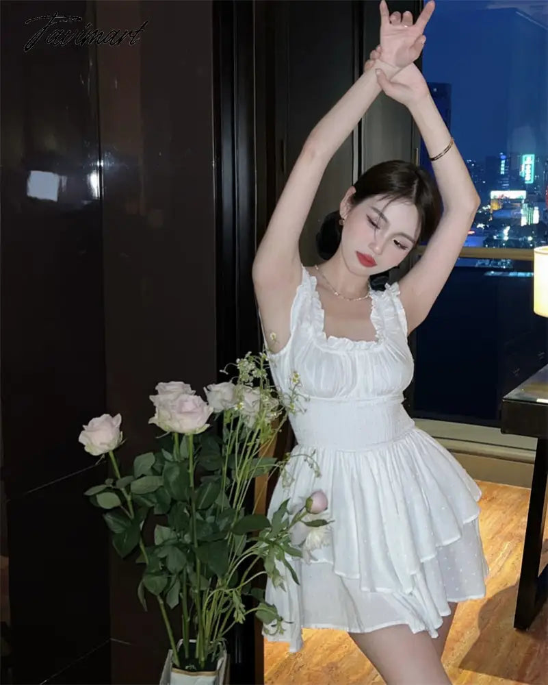 Summer Women Sexy One Piece Tank Mini Dress Elegant Female Fashion Casual Solid Beach Clothes Vestdios