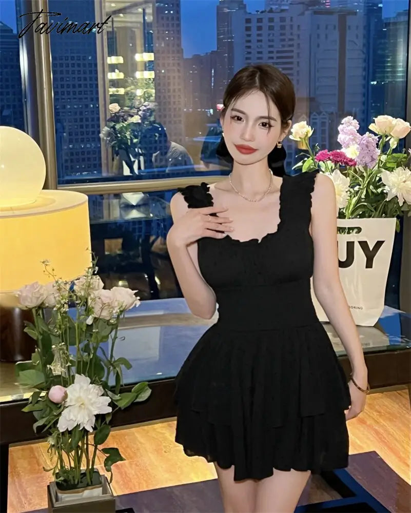 Summer Women Sexy One Piece Tank Mini Dress Elegant Female Fashion Casual Solid Beach Clothes Vestdios