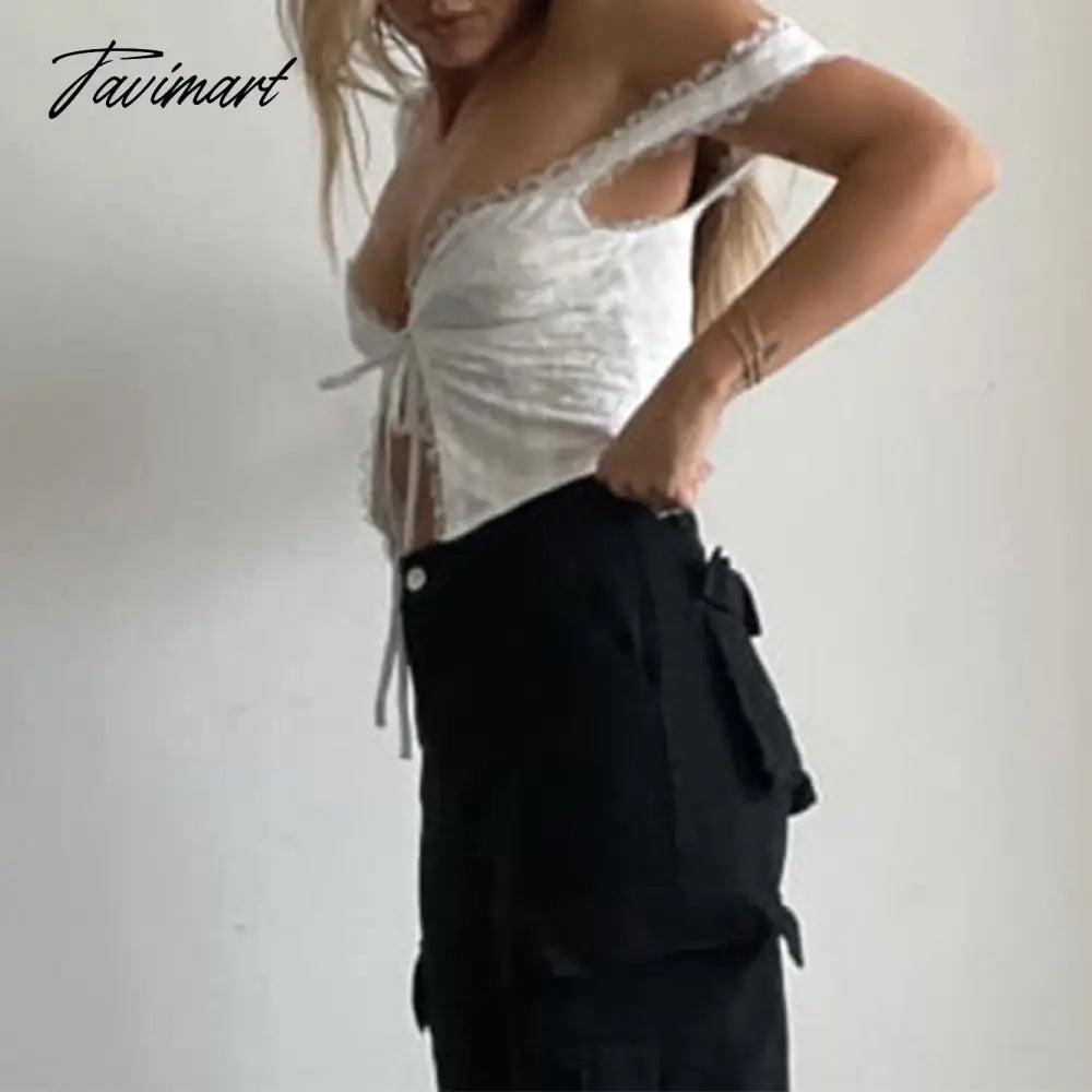 Summer Women Tank Tops Camisole Lace Up Sleeveless Flower Print Sexy Lace Short Crop Tops