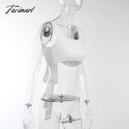 Summer Women Wrap Crop Top Basic Tee Bandage Sling Backless Vest Sexy Fashion For Ladies