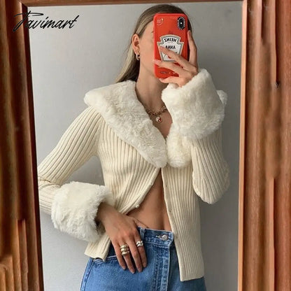 Sweater Cardigan Women Autumn Winter Sweater Coat Knitted Cardigan Jacket Casual Beige Long Sleeve Outwear Party