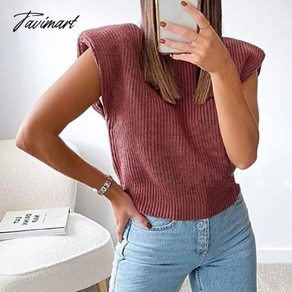 Sweater Vest Women Hight Neck Shoulder Pads Sweater Vest Dames Knitted Jumper Autumn Winter Korean Pullover Loose Tops
