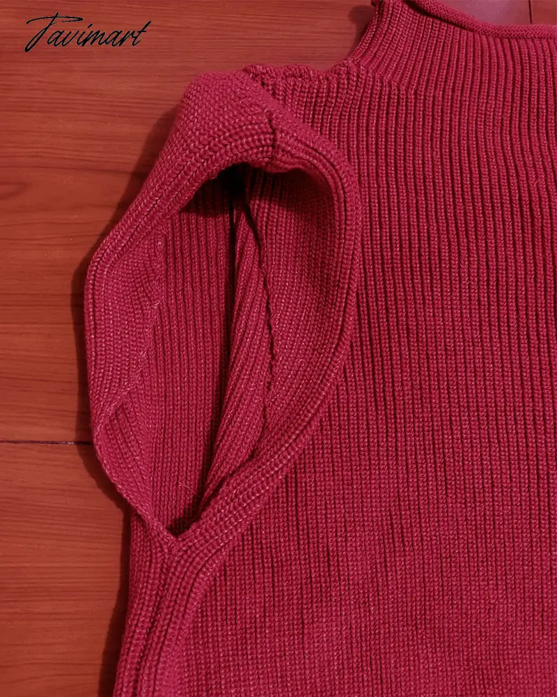Sweater Vest Women Hight Neck Shoulder Pads Sweater Vest Dames Knitted Jumper Autumn Winter Korean Pullover Loose Tops