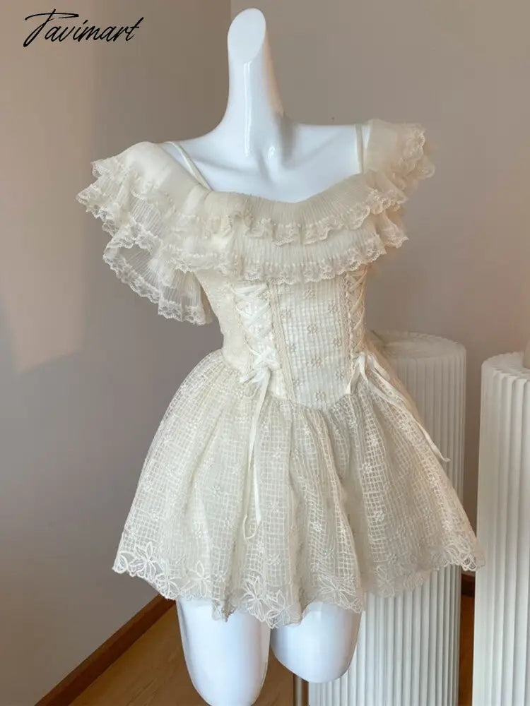 Sweet Strap Dress Lace Short Dress Summer vestidos elegantes para mujer Y2K vestidos de gala vestido curto para festa a noite
