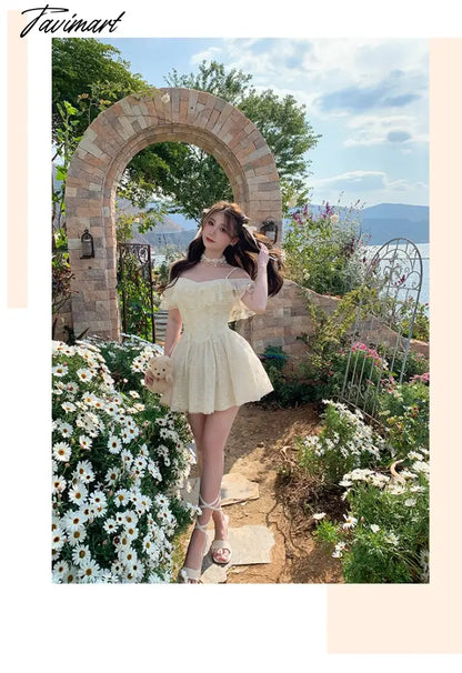 Sweet Strap Dress Lace Short Dress Summer vestidos elegantes para mujer Y2K vestidos de gala vestido curto para festa a noite