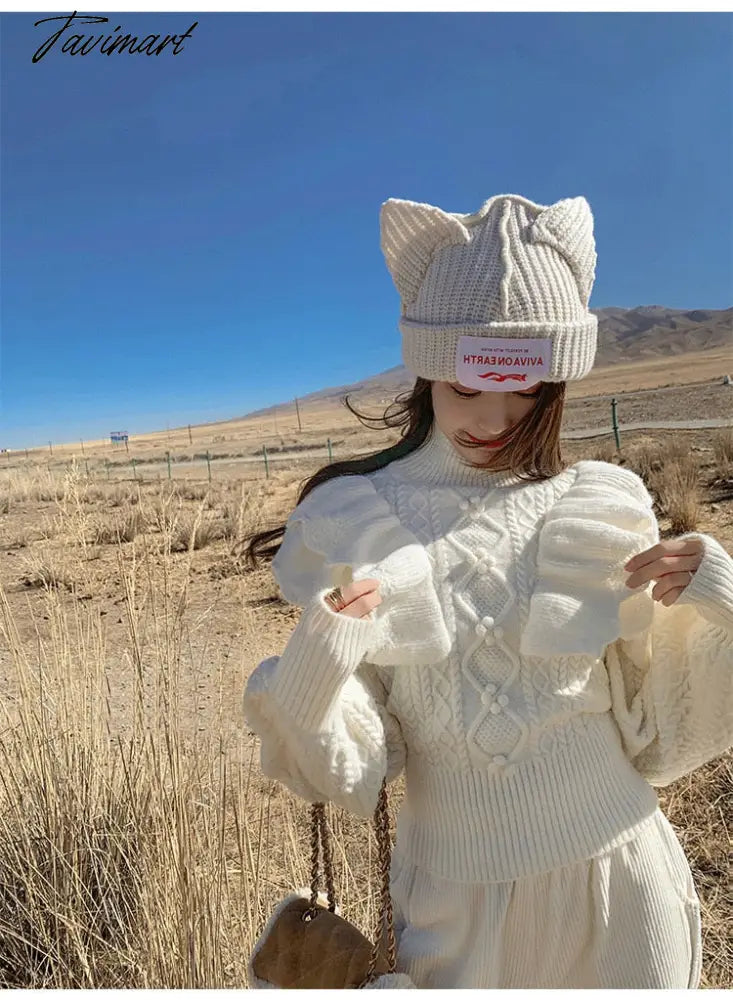 Turtleneck Knit Sweater Women Princess Style Thick Loose Pullover New Autumn Winter Fashion Versatile Knit Top