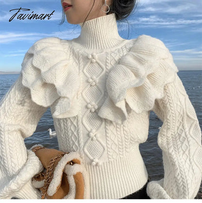 Turtleneck Knit Sweater Women Princess Style Thick Loose Pullover New Autumn Winter Fashion Versatile Knit Top