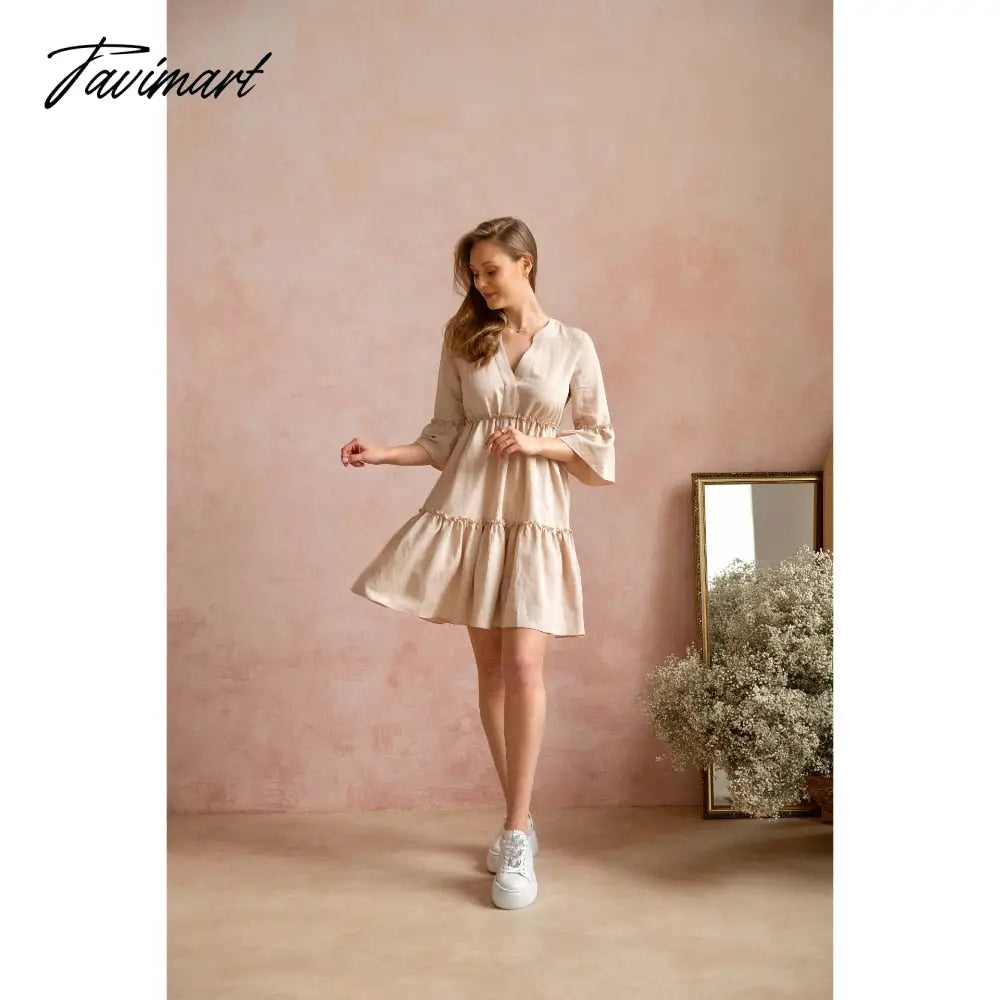 V-neck Dress,Printed Dress,Dress for Women Summer Dresses for Women Suitable for Summer Indoors and Outdoors
