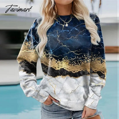 Vintage Chic Landscape Pattern Sweatshirt Women O-Neck Long Sleeve Hoodie Streetwear Women Autumn Harajuku Printed Pullover Tops
