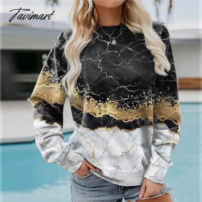Vintage Chic Landscape Pattern Sweatshirt Women O-Neck Long Sleeve Hoodie Streetwear Women Autumn Harajuku Printed Pullover Tops