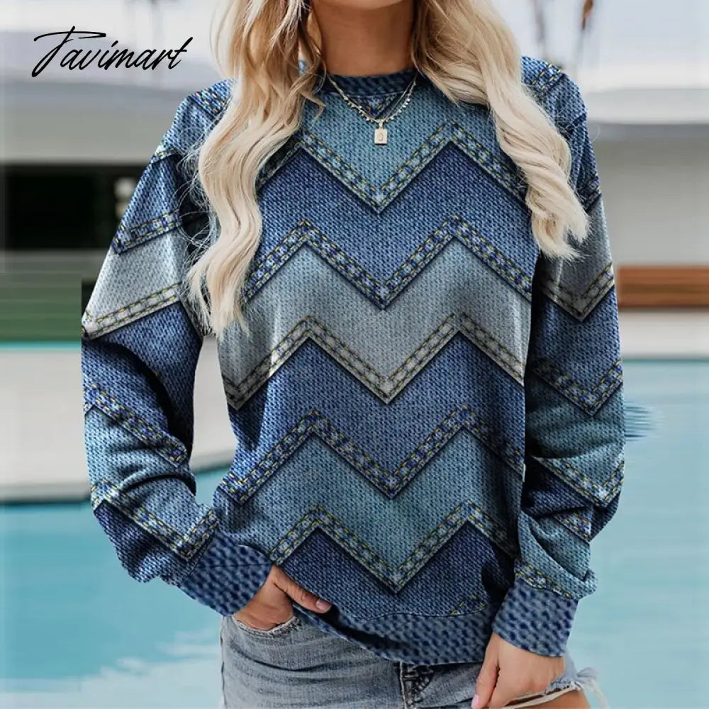 Vintage Chic Landscape Pattern Sweatshirt Women O-Neck Long Sleeve Hoodie Streetwear Women Autumn Harajuku Printed Pullover Tops