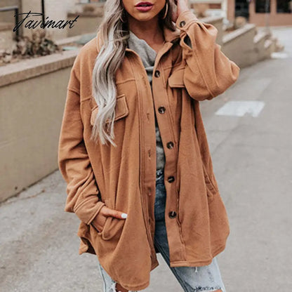 Vintage Harajuku Loose Long Sleeve Button Coats Women Fashion Pocket Cardigan Outwear Casual Ladies Autumn Winter Street Jackets