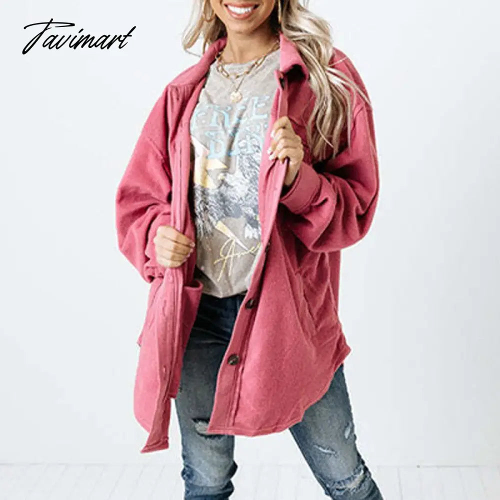 Vintage Harajuku Loose Long Sleeve Button Coats Women Fashion Pocket Cardigan Outwear Casual Ladies Autumn Winter Street Jackets