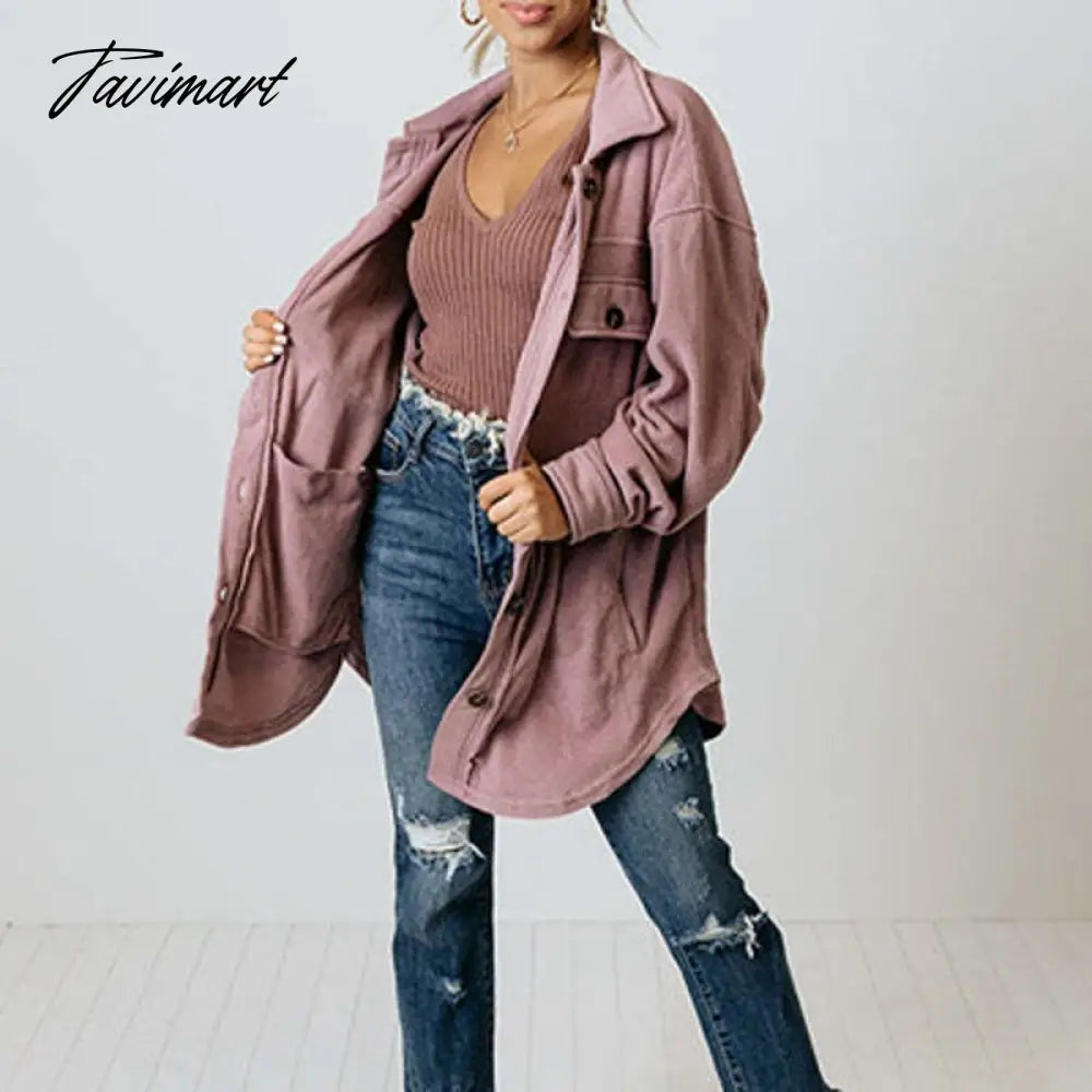 Vintage Harajuku Loose Long Sleeve Button Coats Women Fashion Pocket Cardigan Outwear Casual Ladies Autumn Winter Street Jackets