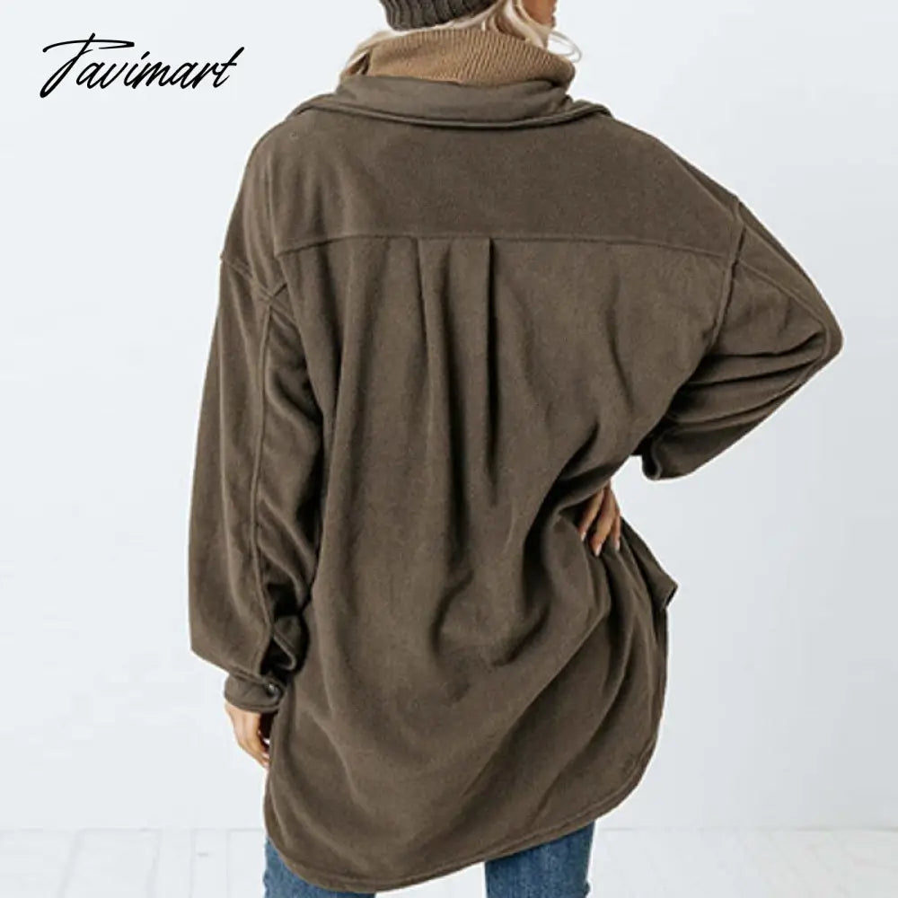Vintage Harajuku Loose Long Sleeve Button Coats Women Fashion Pocket Cardigan Outwear Casual Ladies Autumn Winter Street Jackets