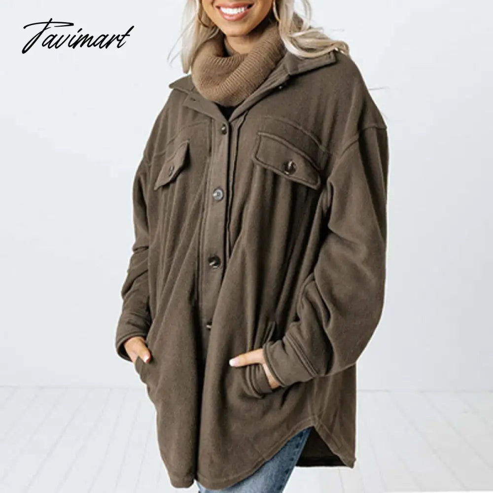 Vintage Harajuku Loose Long Sleeve Button Coats Women Fashion Pocket Cardigan Outwear Casual Ladies Autumn Winter Street Jackets