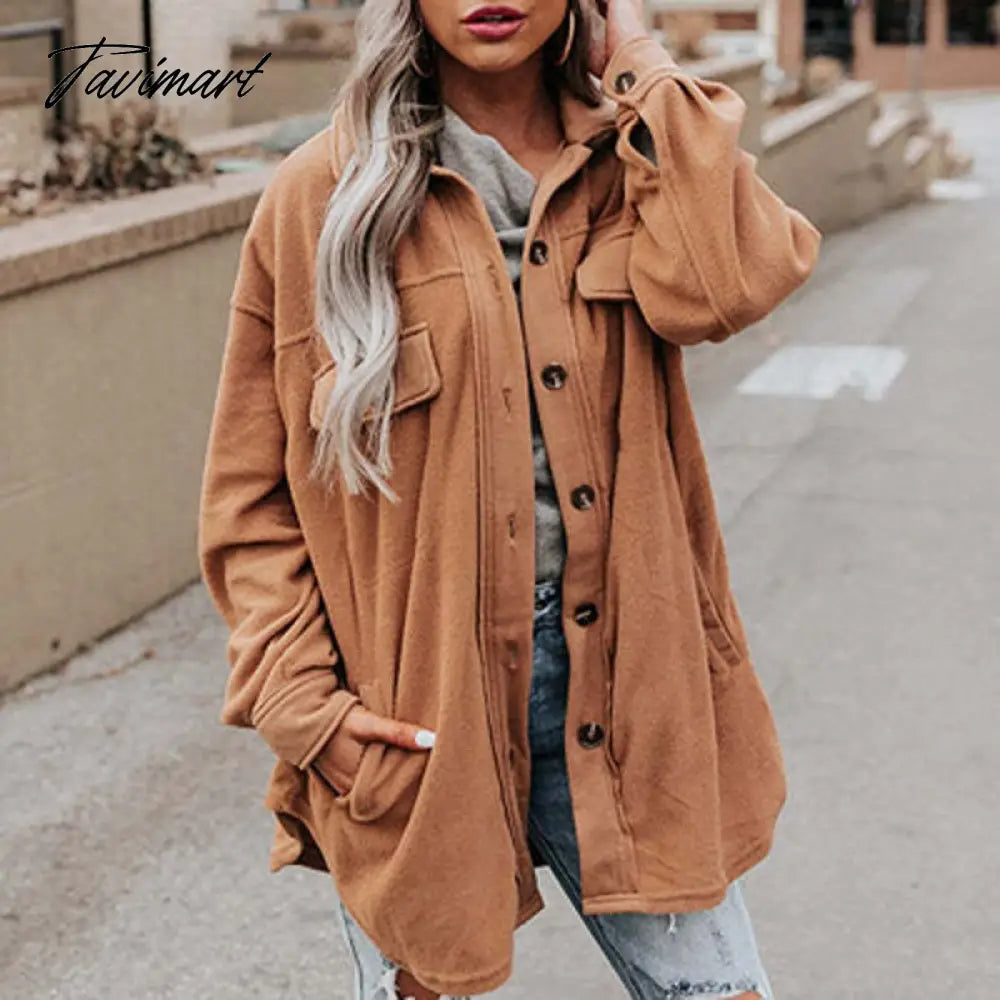 Vintage Harajuku Loose Long Sleeve Button Coats Women Fashion Pocket Cardigan Outwear Casual Ladies Autumn Winter Street Jackets