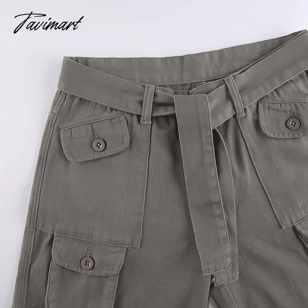 Vintage Hippie American Street Style Gray Cargo Pants Women Fashion Jeans Black Casual Trousers Sexy Low Waist Baggy Pants