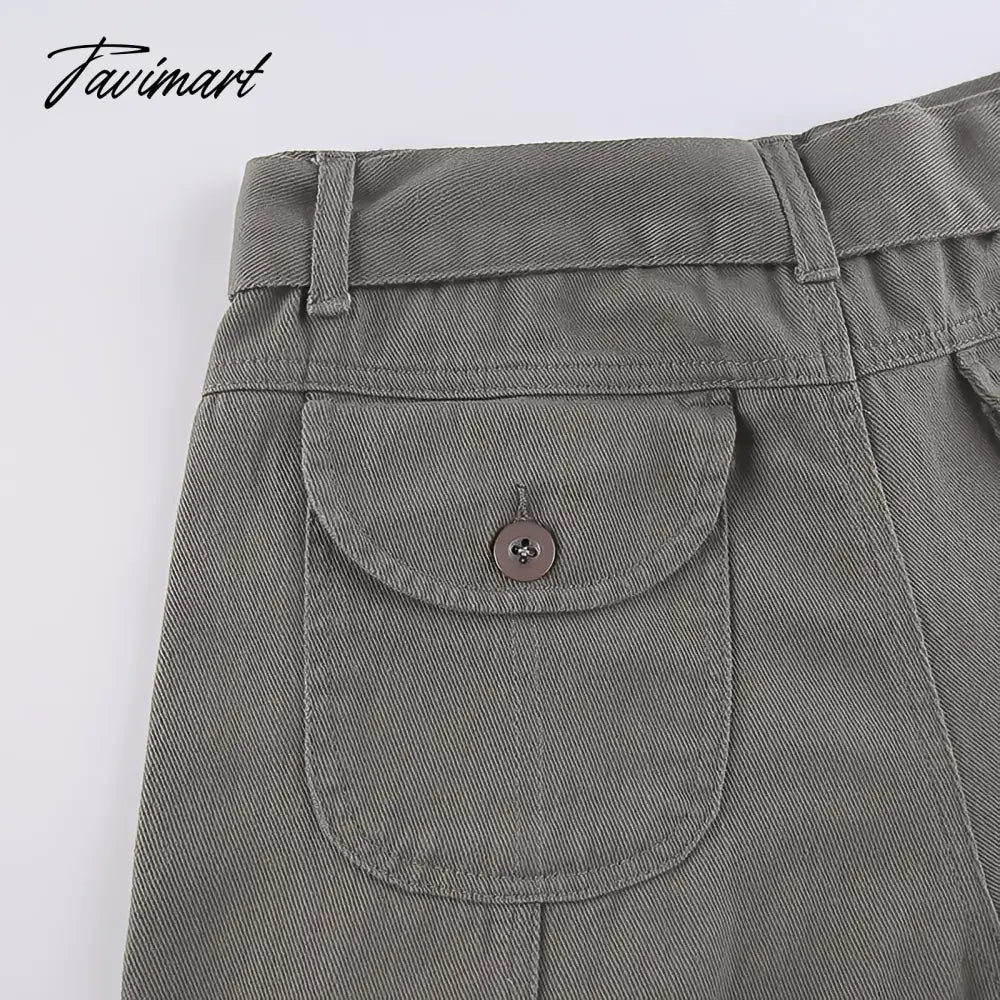Vintage Hippie American Street Style Gray Cargo Pants Women Fashion Jeans Black Casual Trousers Sexy Low Waist Baggy Pants