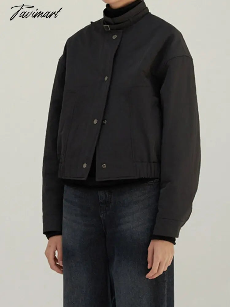 Vintage Simple Jacket Coat Women Autumn Winter Swingle Breasted Simple Solid Fashion Outwear Casual Classic Jackets Tops