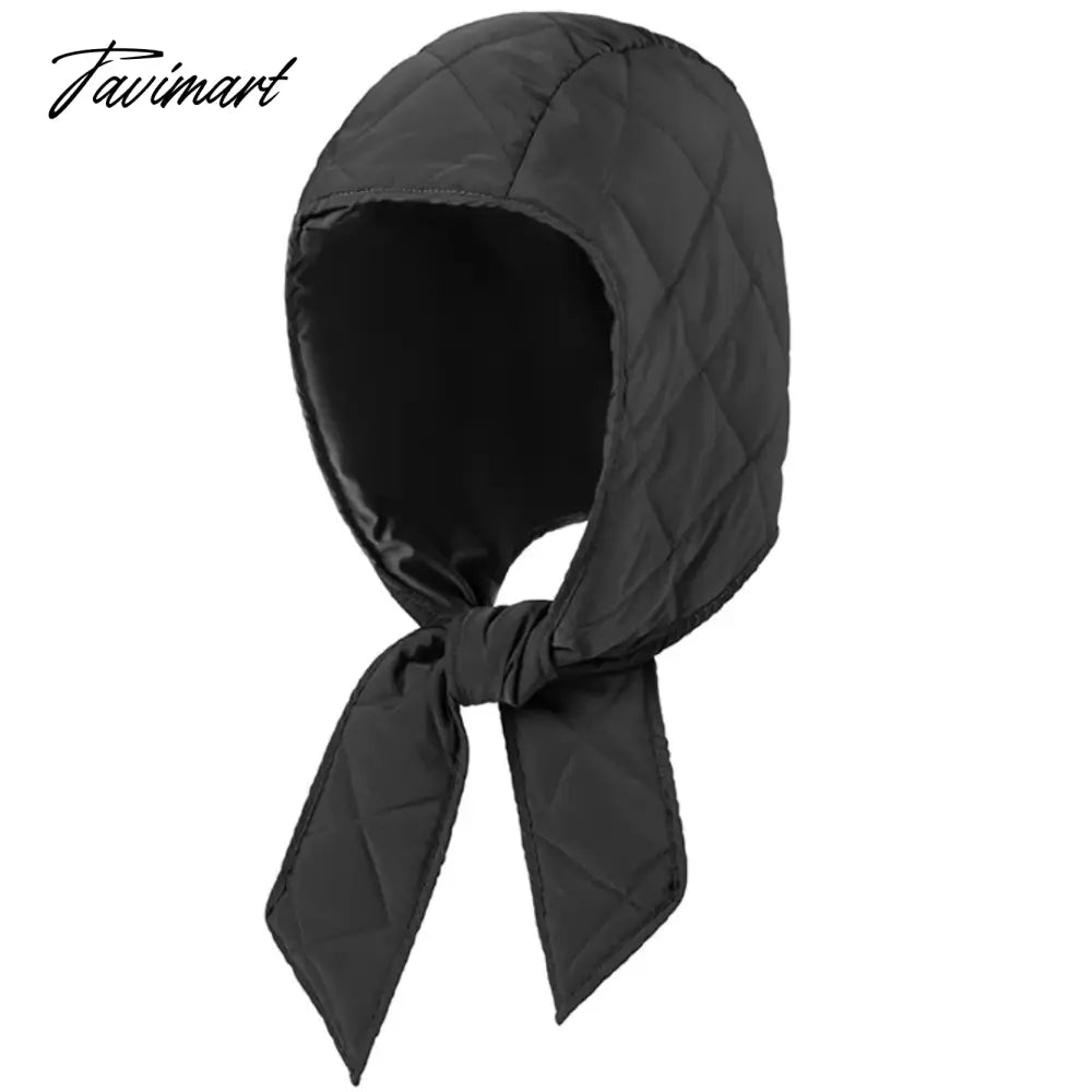 Winter Warm Hats Balaclava For Women Men Fashion Design Quilted Headscarf Puffer Scarf Lightweight Portable Windproof Scarf Hat