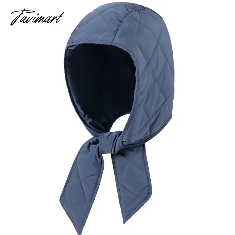 Winter Warm Hats Balaclava For Women Men Fashion Design Quilted Headscarf Puffer Scarf Lightweight Portable Windproof Scarf Hat