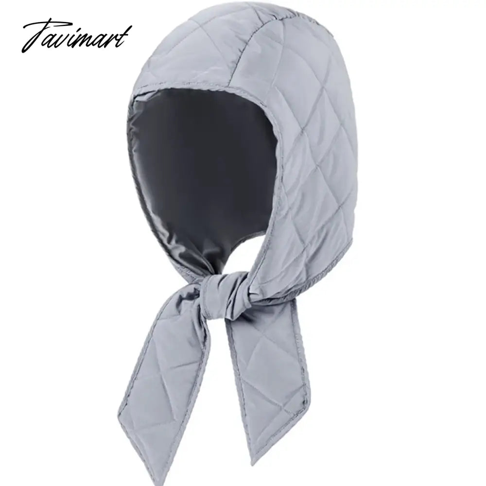 Winter Warm Hats Balaclava For Women Men Fashion Design Quilted Headscarf Puffer Scarf Lightweight Portable Windproof Scarf Hat