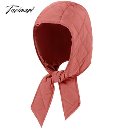 Winter Warm Hats Balaclava For Women Men Fashion Design Quilted Headscarf Puffer Scarf Lightweight Portable Windproof Scarf Hat