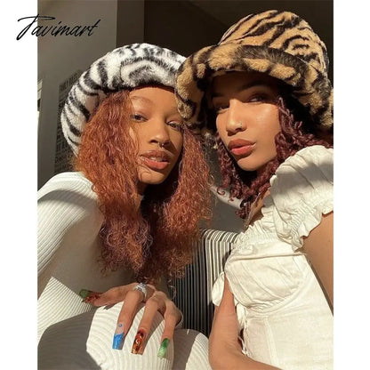 Winter Women Fisherman Hat Plush Warm Striped Basin Hats Korean Versatile Fashion Female Hats Thicken Outdoor Cold Proof Hats