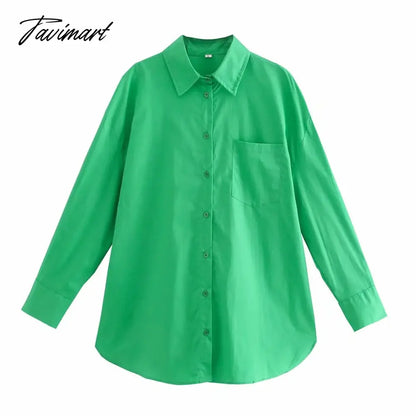 Woman Long Sleeve Loose Green Shirt S M L Pink blue