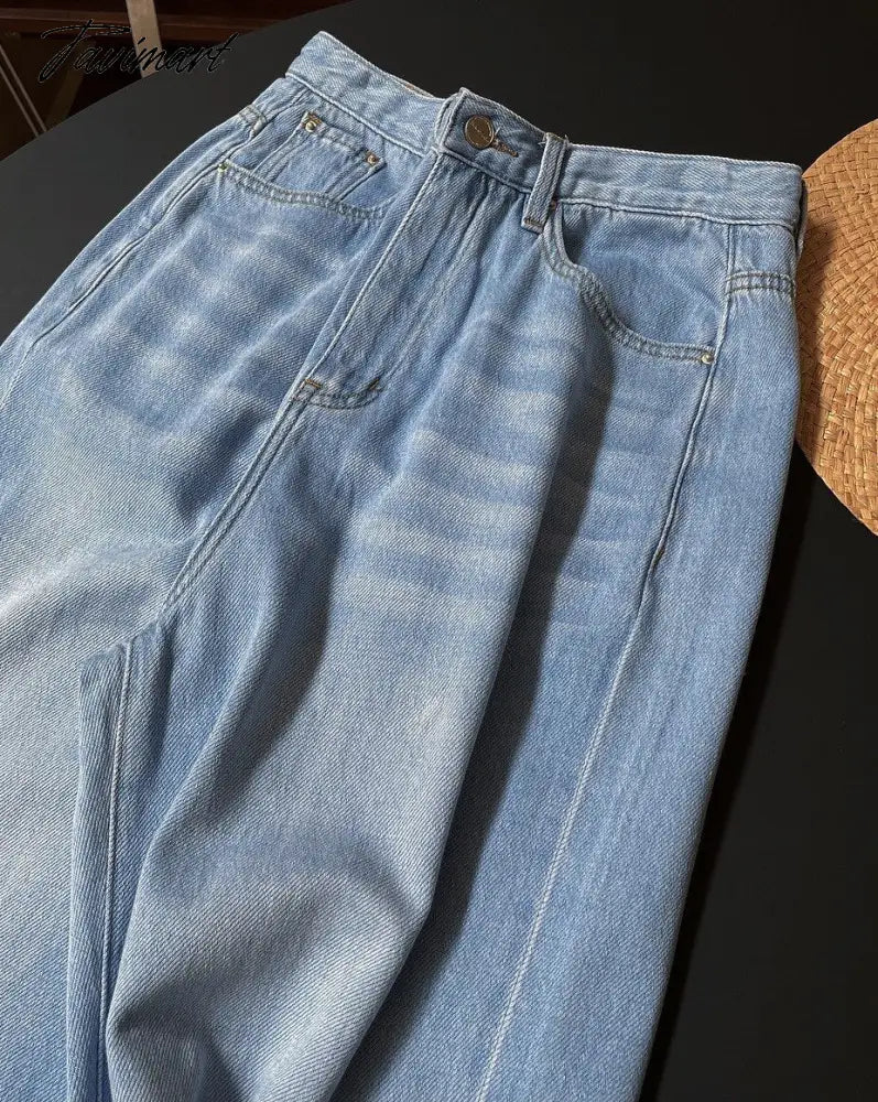 Women Classic Solid Color Jeans Summer New Fashion Cotton Cozy Zipper High Waist Long Pant Casual Simple Ladies Pants