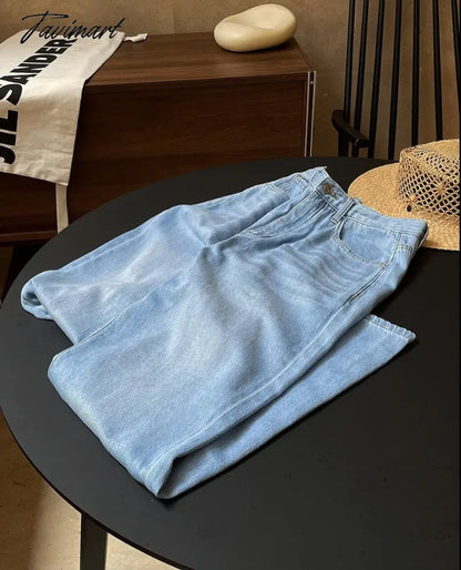 Women Classic Solid Color Jeans Summer New Fashion Cotton Cozy Zipper High Waist Long Pant Casual Simple Ladies Pants
