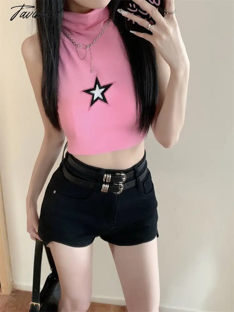 Women' Clothing American Denim Self Cultivation Shorts Design Hot Pants Double Waistband Loose Sexy Small Straight Leg Pants