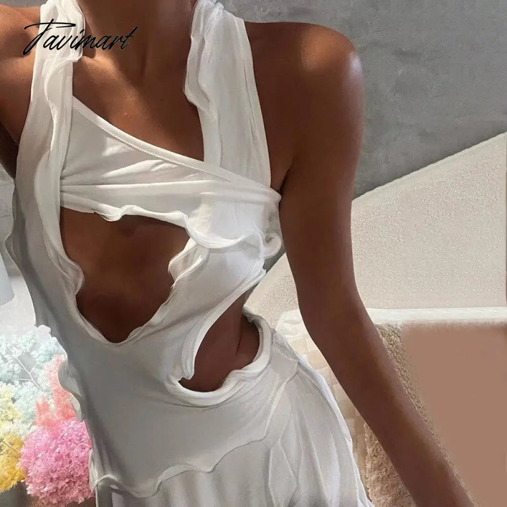 Women Dress Summer New Product Pleated Square Neck Suspender Dress Women