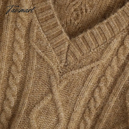 Women Elegant Twist Ruffle Trims Armhole Cable Knitted Sweater Vest Vintage Chaleco Mujer Female Waistcoat Chic Top